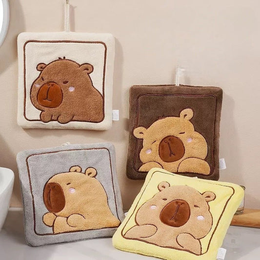 Capybara Hand Towelcoral fleece