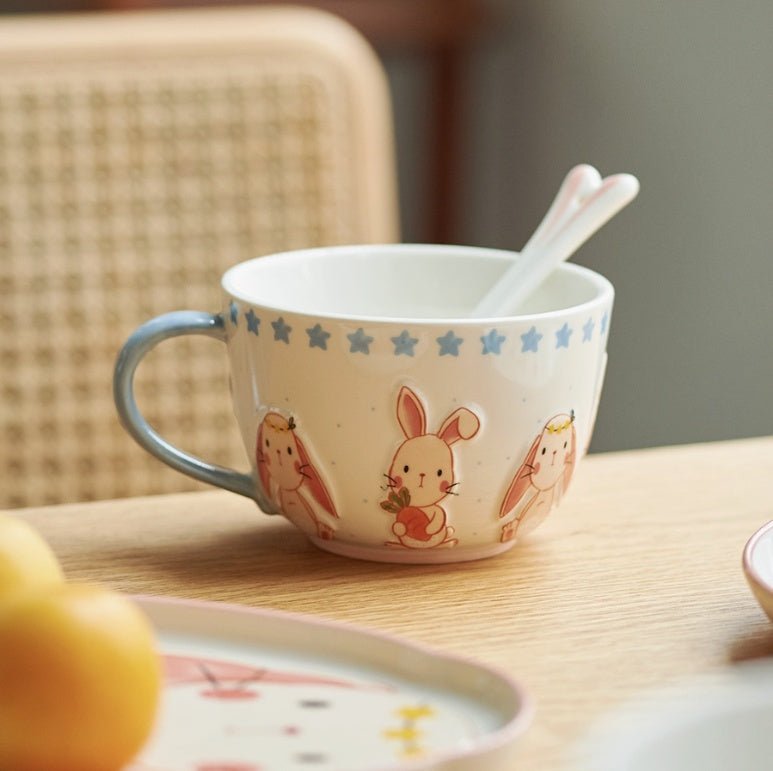 Embossed Glaze Bunny CupPorcelain / Ceramic