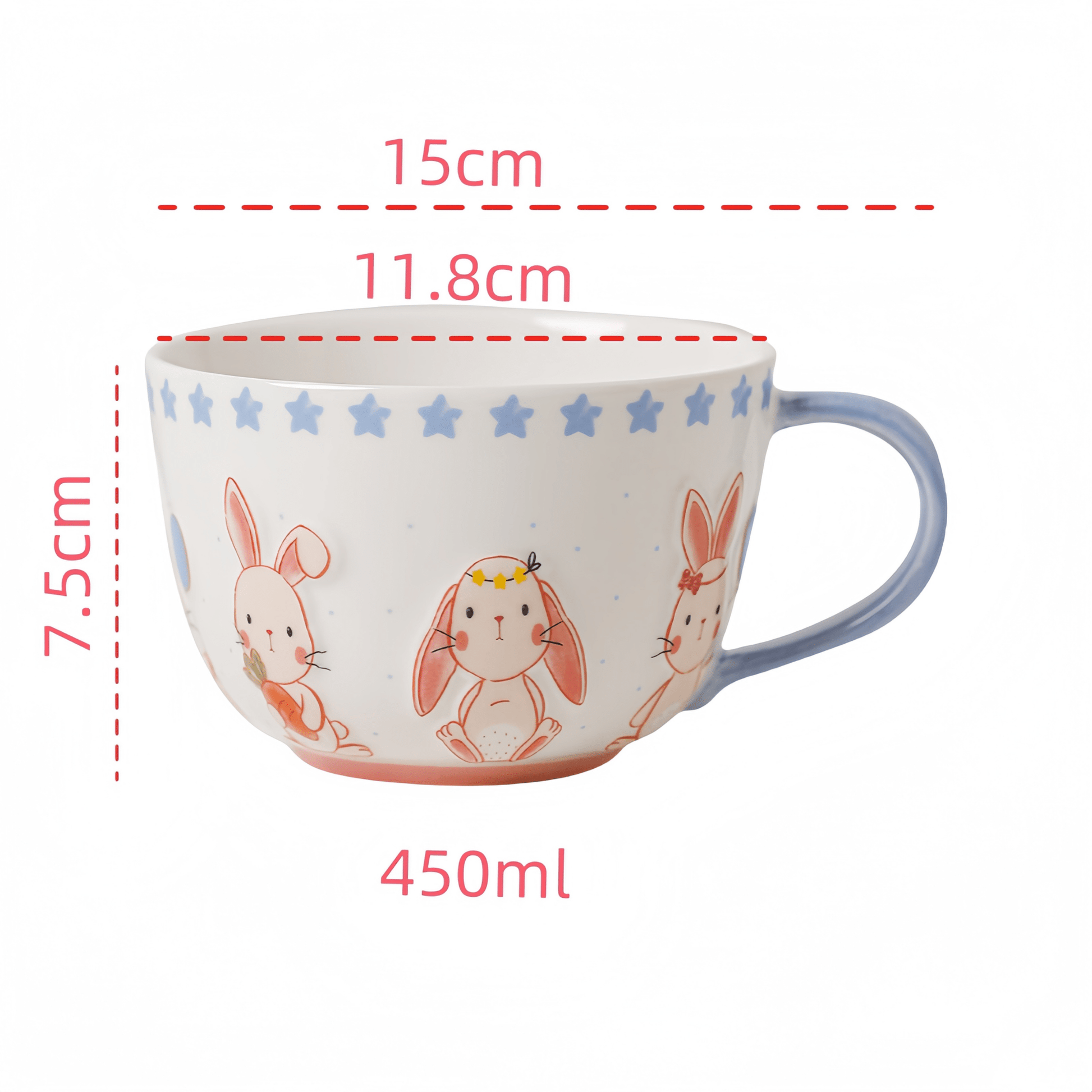 Embossed Glaze Bunny CupPorcelain / Ceramic