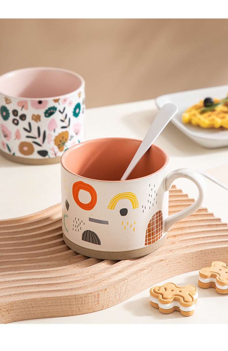 Japanese - Style Coarse Pottery MugCoarse Pottery