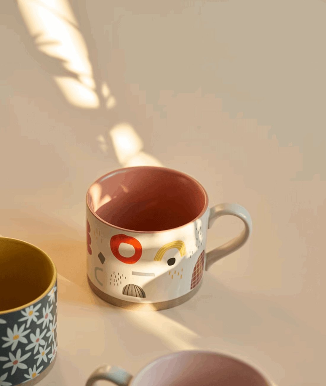 Japanese - Style Coarse Pottery MugCoarse Pottery