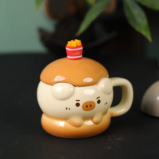 Piggy Burger CupPorcelain / Ceramic