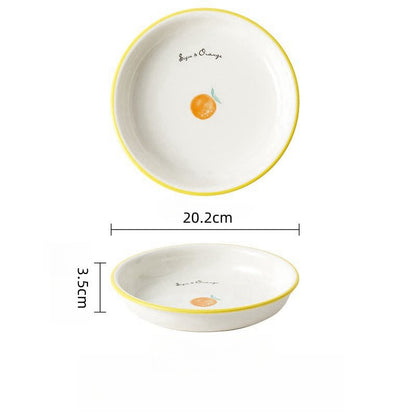 8 Inch Orange PlatePorcelain / Ceramic