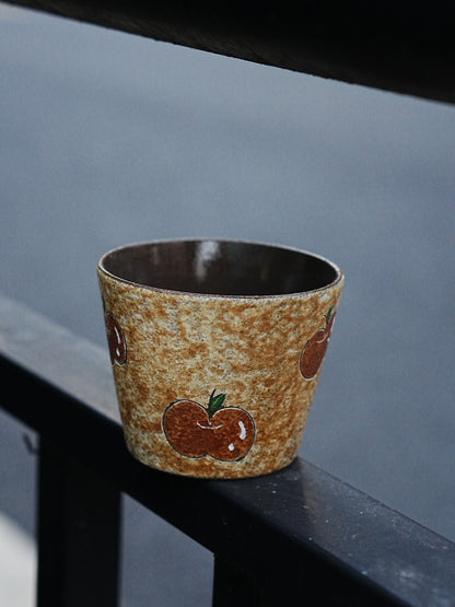 Apple Harvest ceramic cup detail