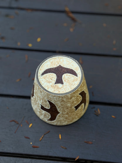 Flying Bird Speckled Ceramic Cup