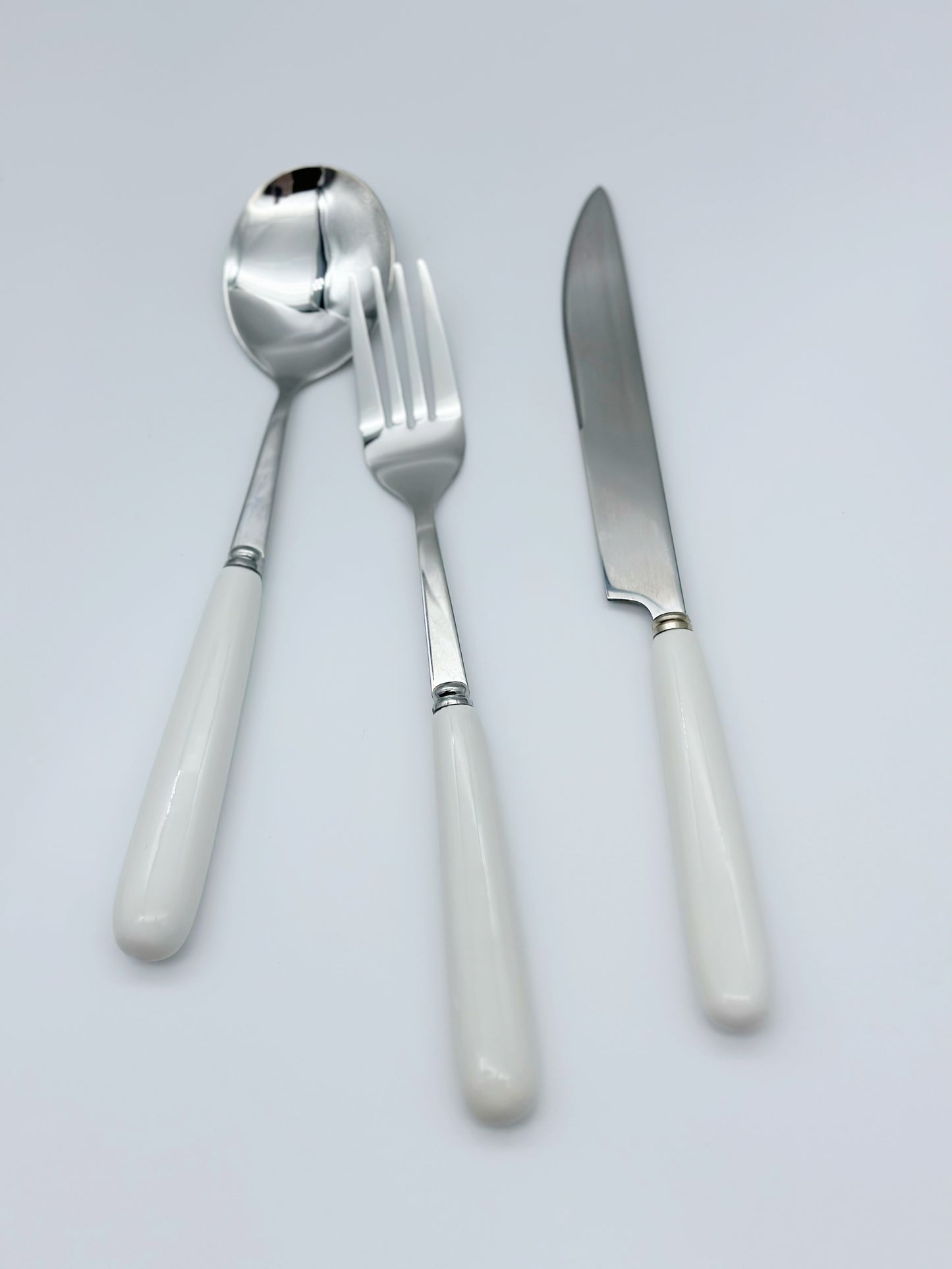 304 stainless steel knife,fork and spoon with ceramic handlePorcelain