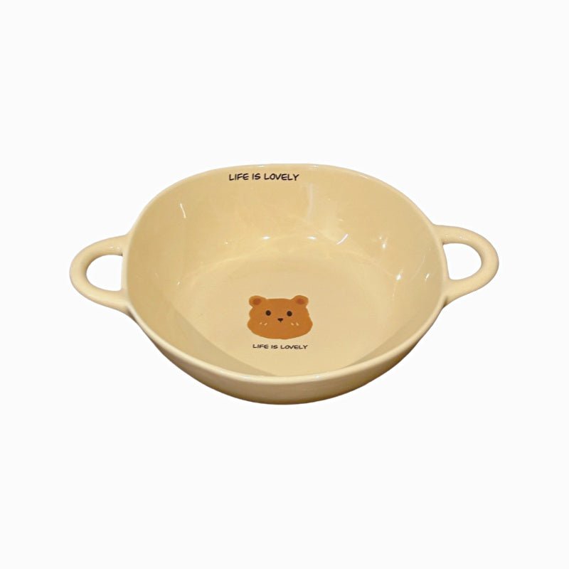 Bear Double Handle BowlPorcelain / Ceramic