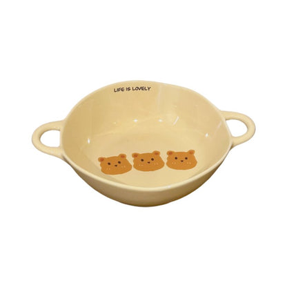 Bear Double Handle BowlPorcelain / Ceramic