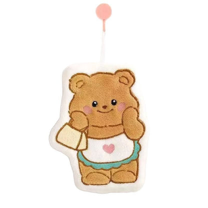 Butter Bear Hand Towelcoral fleece