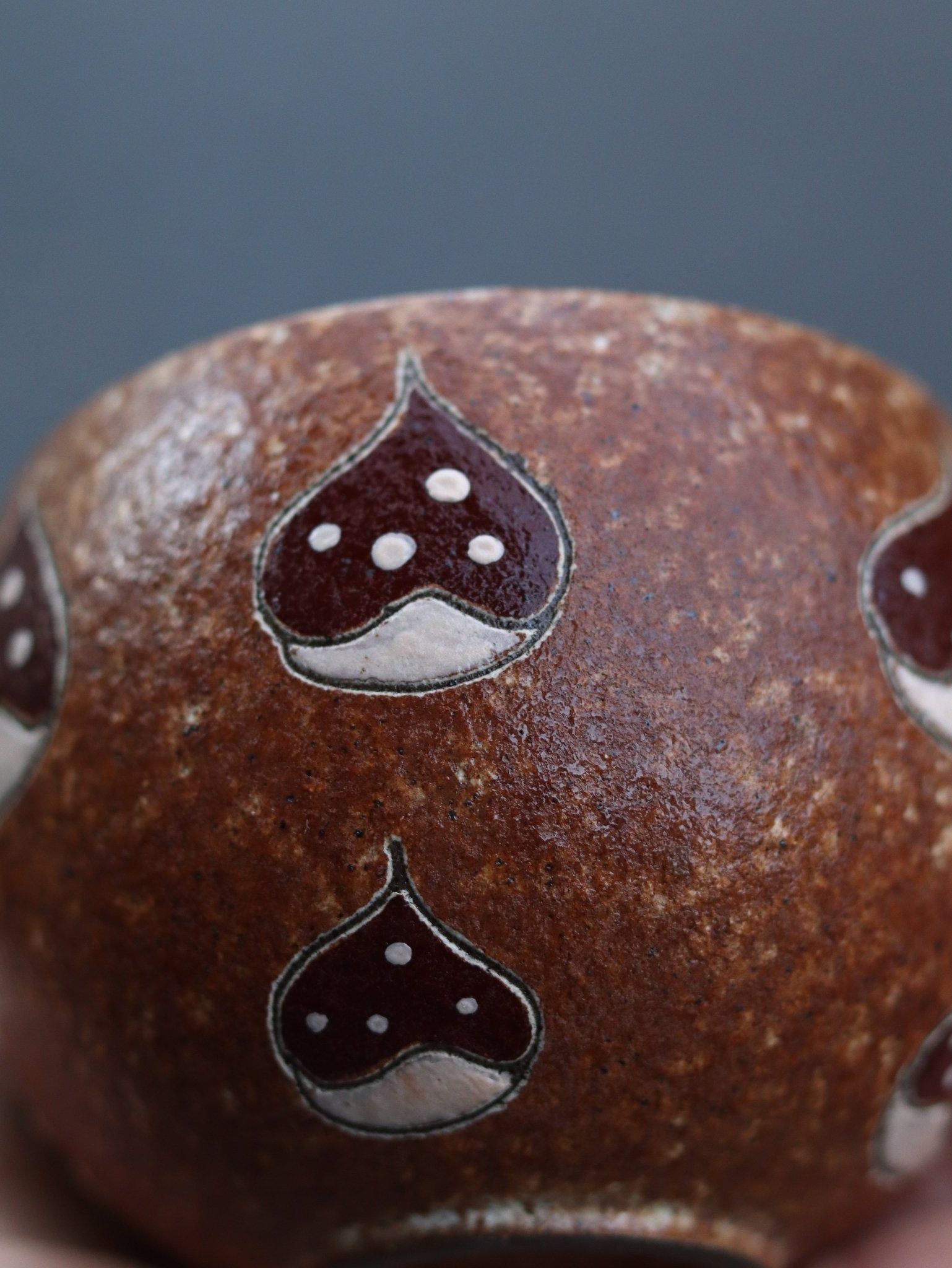 Caramel Chestnut Hand - Painted CupCoarse Pottery