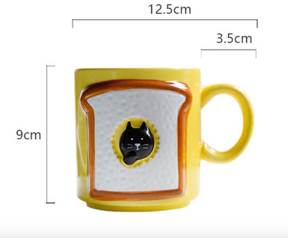 Cat Toast MugPorcelain / Ceramic