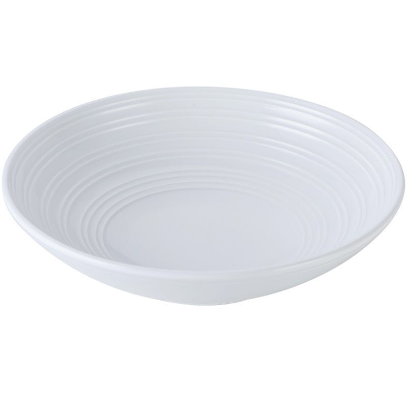 Circular Embossment BowlWhite Porcelain Dinnerware