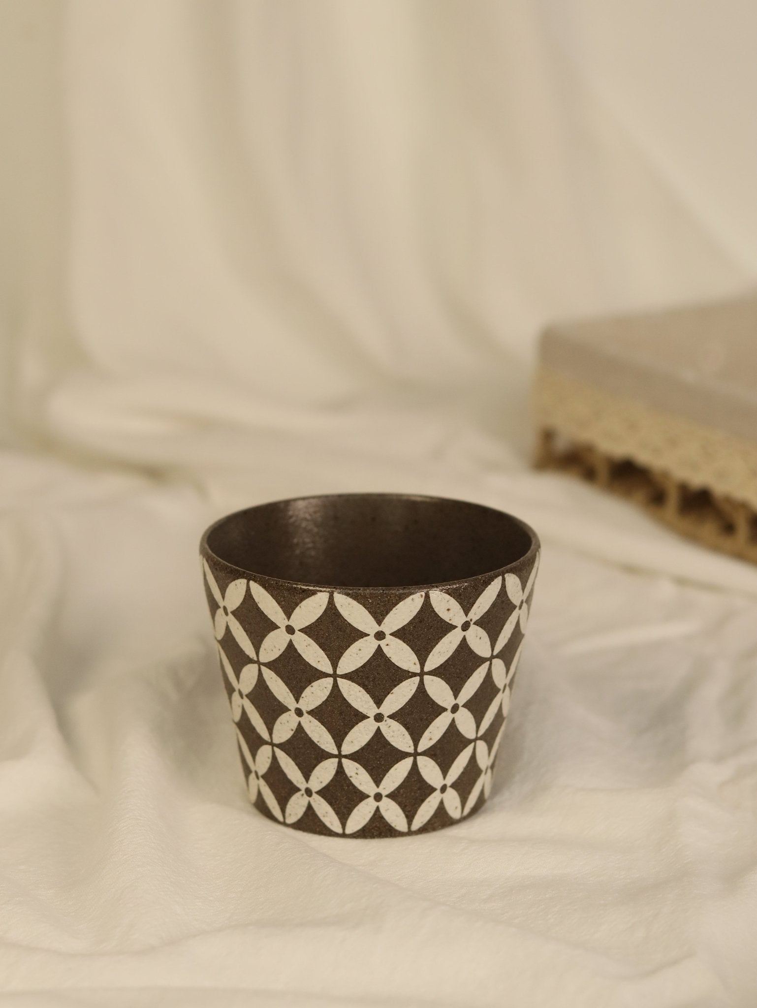 Copper-Line Floral Geometry CupCoarse Pottery
