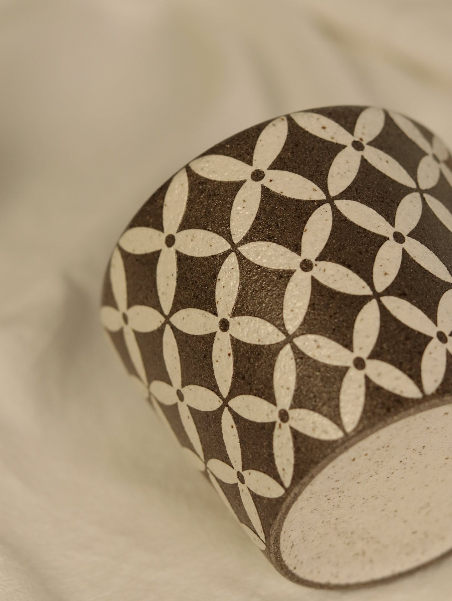 Copper-Line Floral Geometry CupCoarse Pottery