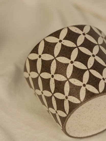 Copper-Line Floral Geometry CupCoarse Pottery