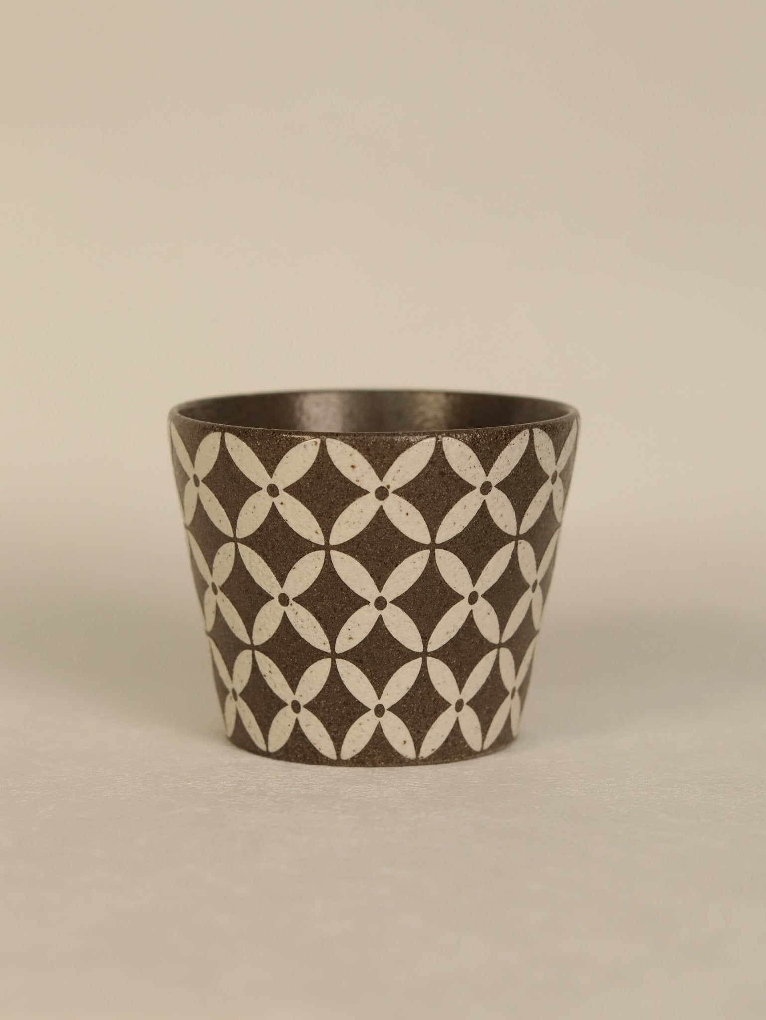 Copper-Line Floral Geometry CupCoarse Pottery