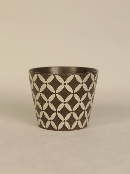 Copper-Line Floral Geometry CupCoarse Pottery