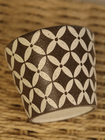 Copper-Line Floral Geometry CupCoarse Pottery