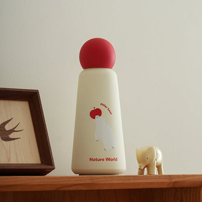 Cute Apple Bear Insulated BottleStainless Steel