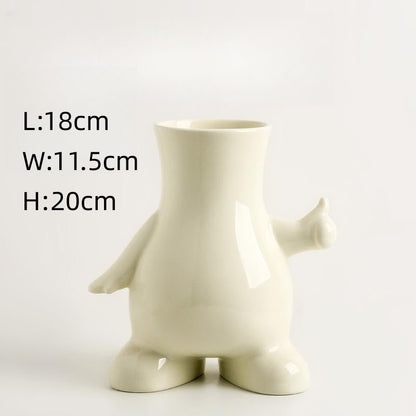 Cute Gesture VasePorcelain / Ceramic