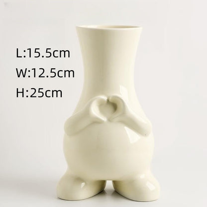 Cute Gesture VasePorcelain / Ceramic