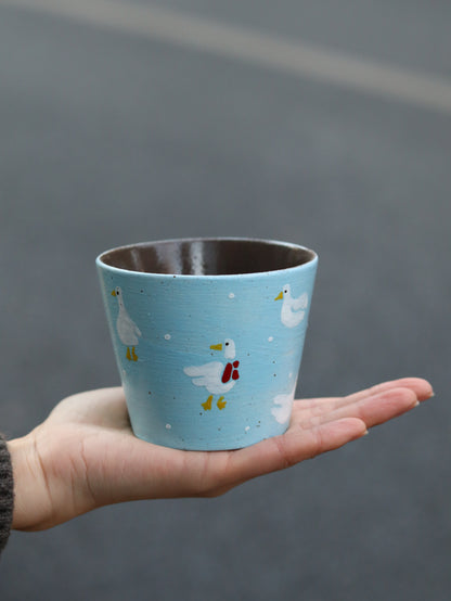 Goose Parade ceramic cup with gift box
