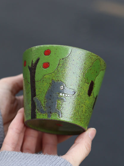 Woodland Tale ceramic mug side view