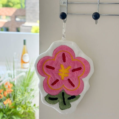 Flower Hand Towelcoral fleece