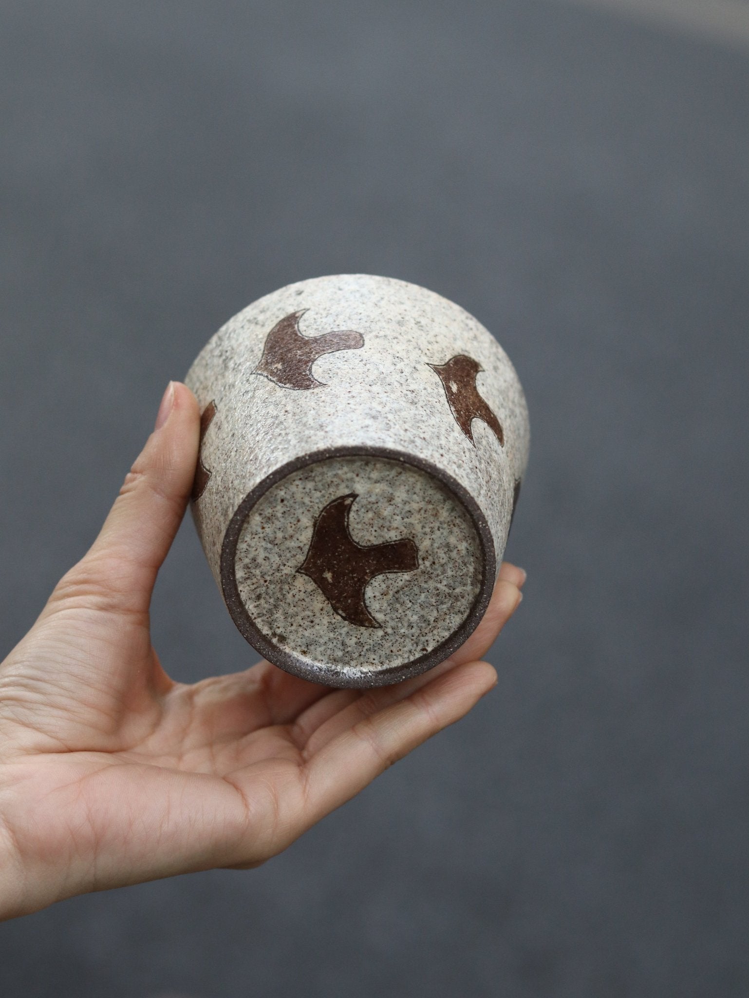 Flying Bird Speckled Ceramic CupCoarse Pottery