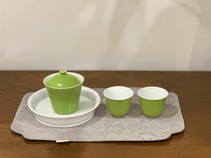 Hand - made Green Glazed Teaware for TwoPorcelain / Ceramic