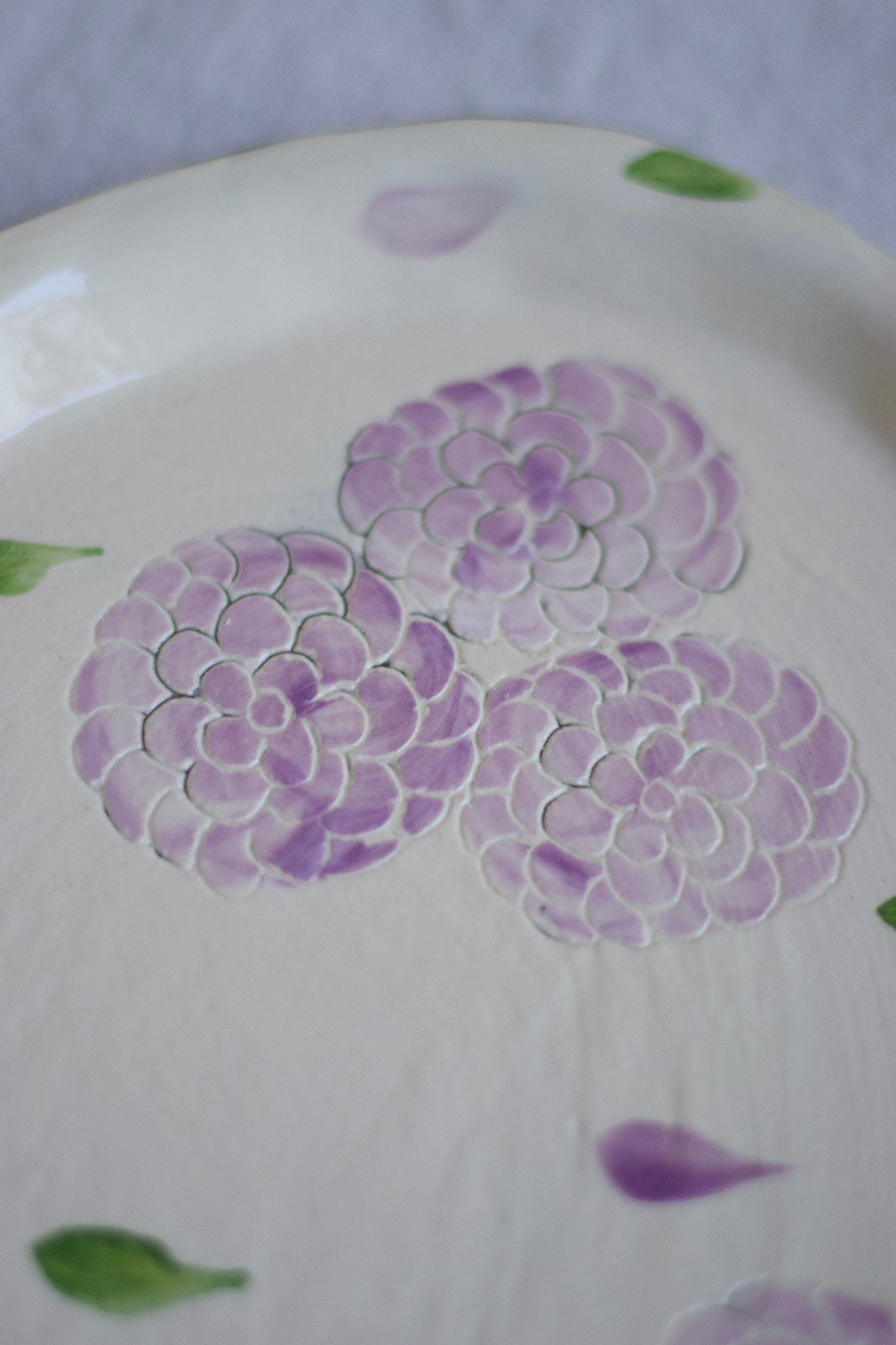 Handcrafted Blossom Oval PlatePorcelain / Ceramic