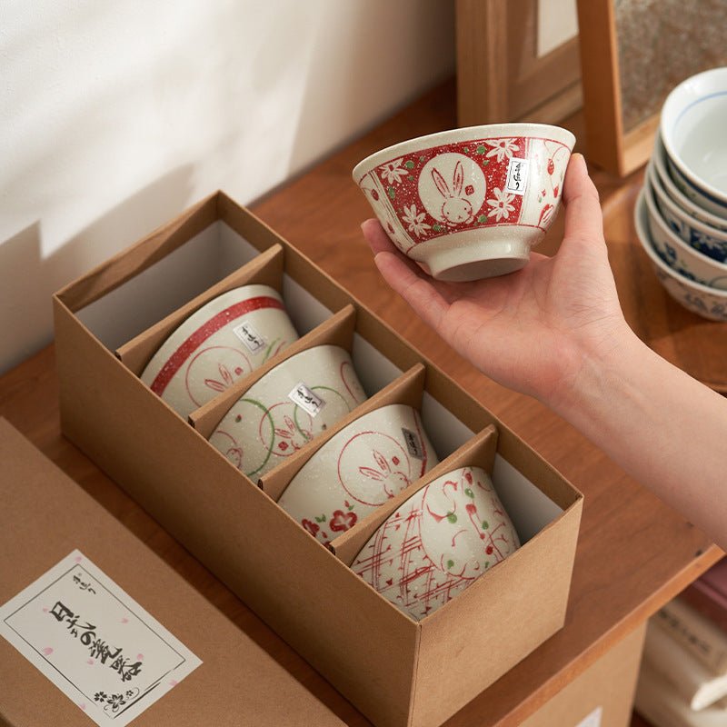 Japanese-style rice bowl / Gift box set of Five – Bluewhite