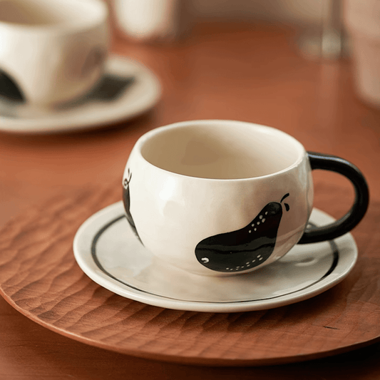 Pear Mug and Saucer SetPorcelain / Ceramic