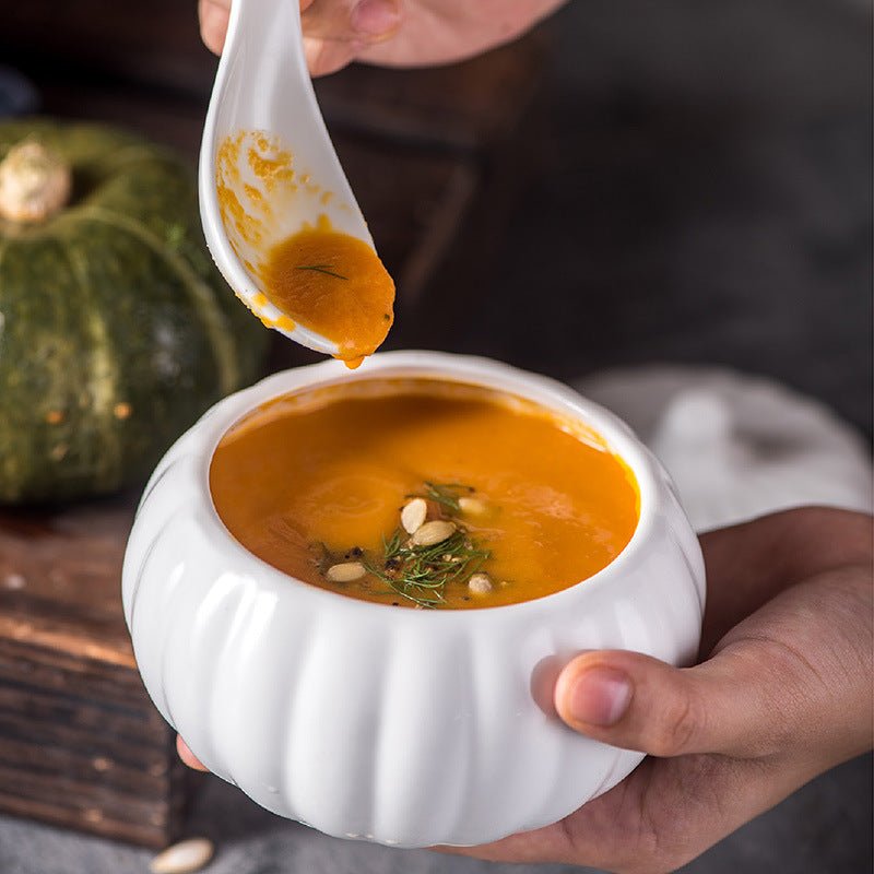 Pumpkin Shaped BowlPorcelain / Ceramic