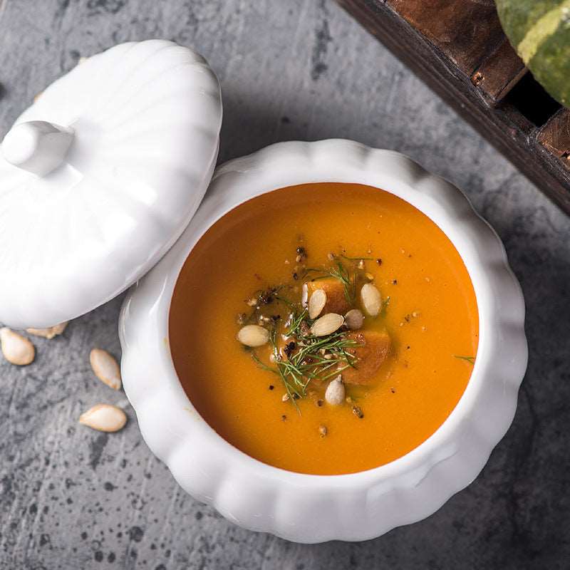 Pumpkin Shaped BowlPorcelain / Ceramic