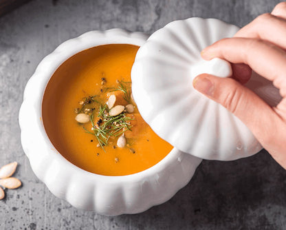 Pumpkin Shaped BowlPorcelain / Ceramic