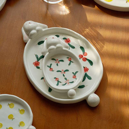 Rabbit PlatePorcelain / Ceramic