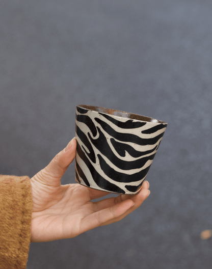 Zebra Stripe Hand - Thrown Ceramic CupCoarse Pottery